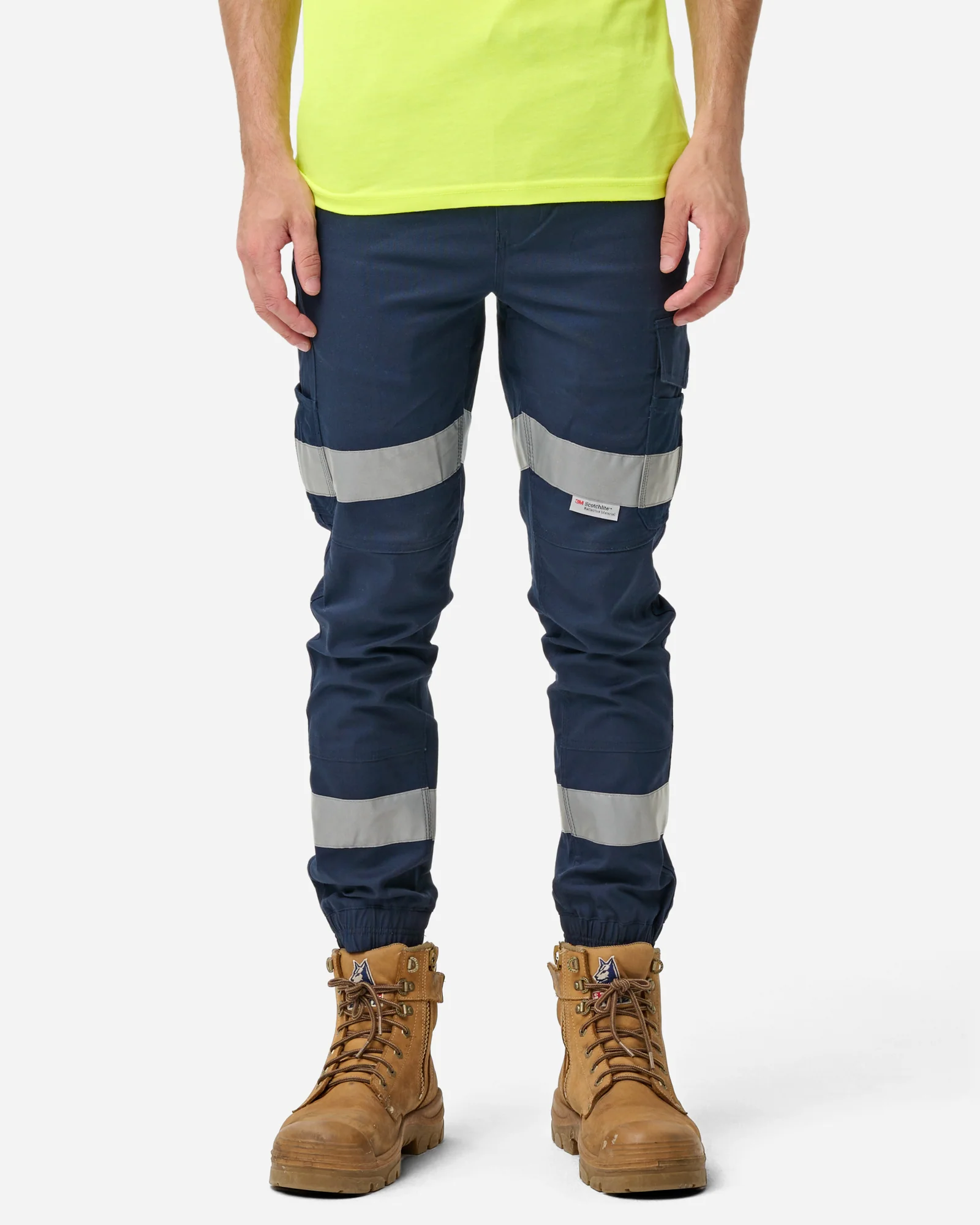 Elwood Elastic Waist Cuffed Reflective Trousers - Image 3
