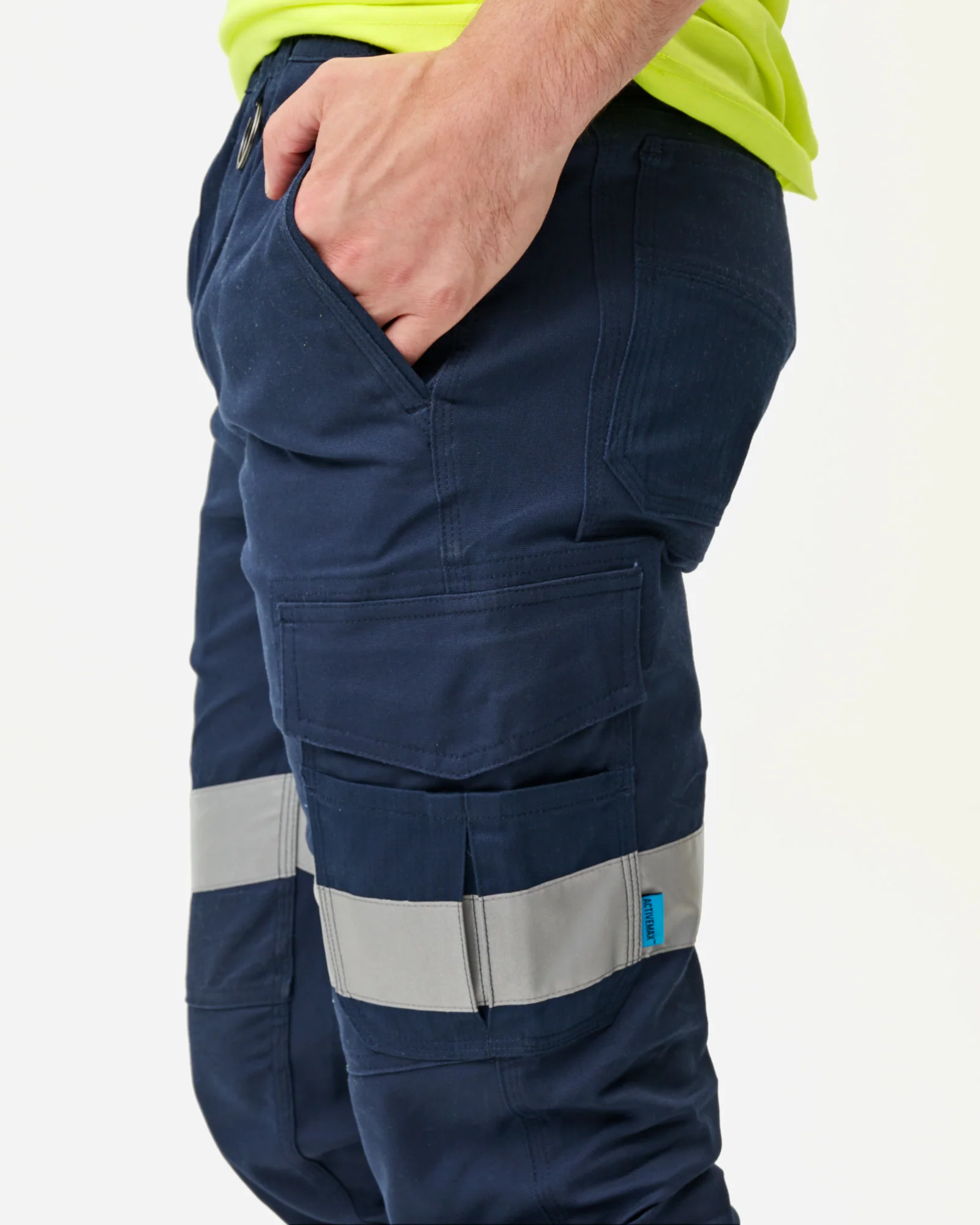 Elwood Elastic Waist Cuffed Reflective Trousers - Image 4