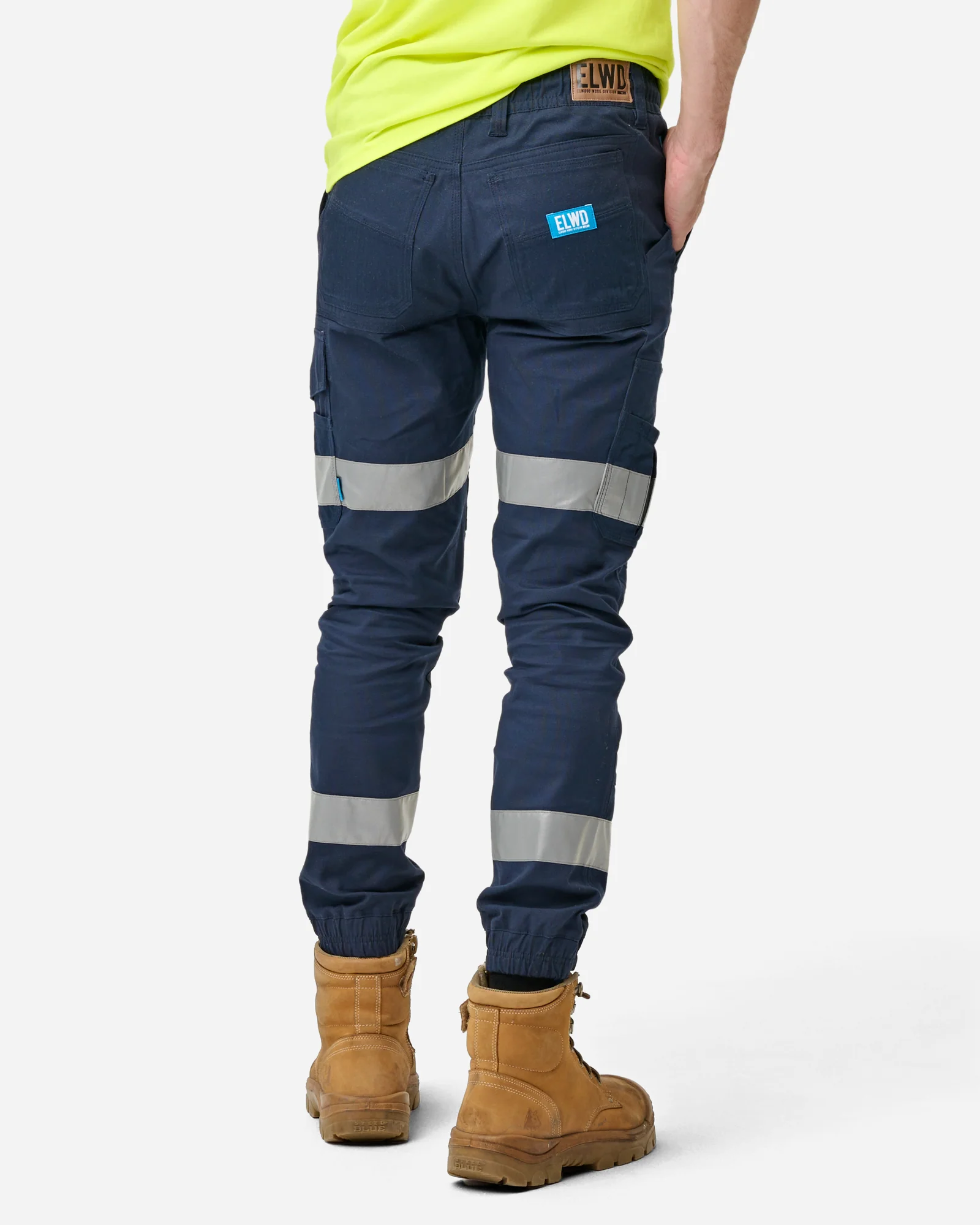 Elwood Elastic Waist Cuffed Reflective Trousers - Image 5
