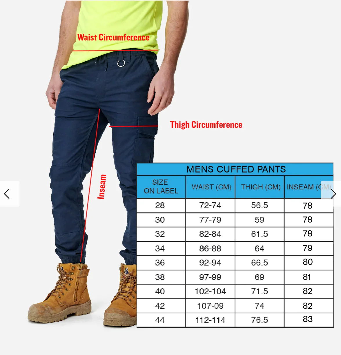 Elwood Elastic Waist Cuffed Reflective Trousers - Image 6