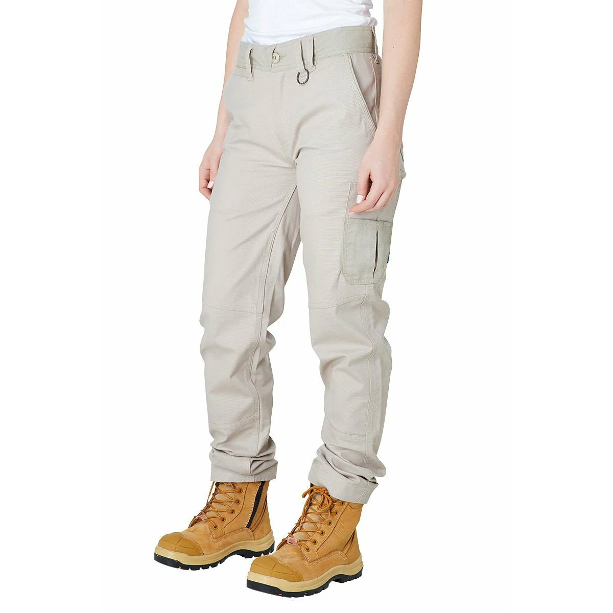 Elwood Ladies Basic Trouser - Light Stone - Image 3