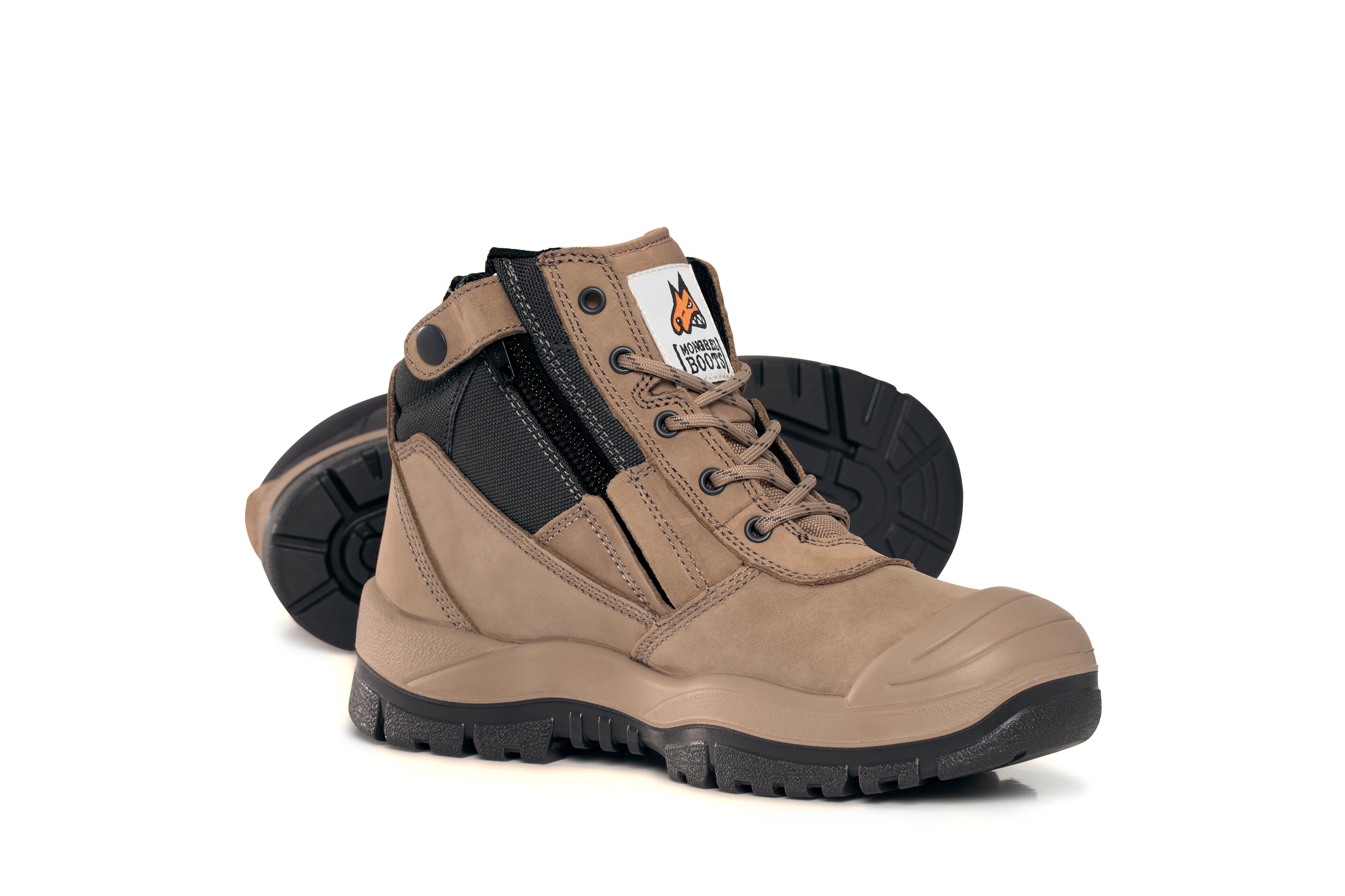 Mongrel 461 Side Zip Safety Boots W/Scuff Cap - STONE - Image 3