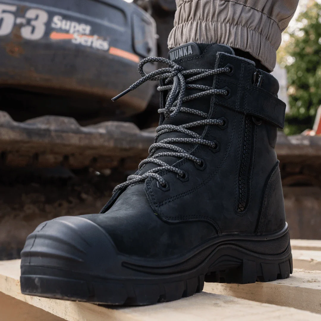 Munka Taurus Side Zip Work Boots - BLACK - Image 5