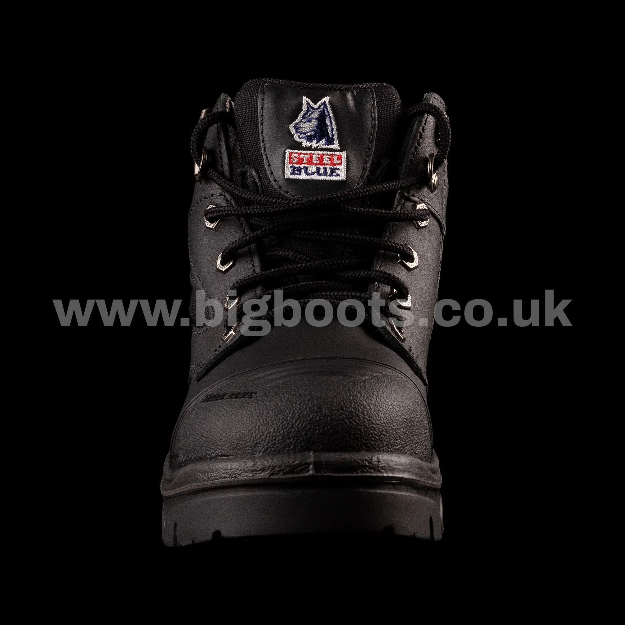 Steel Blue Mens Work Boots Parkes Zip Scuff S3 - Black - Image 7