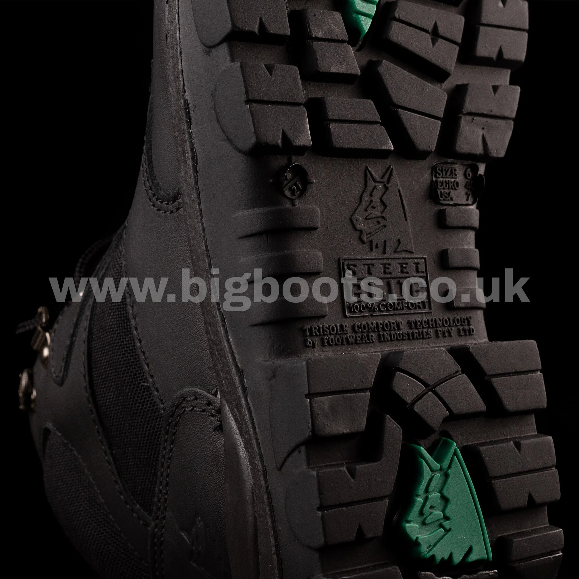 Steel Blue Mens Work Boots Parkes Zip Scuff S3 - Black - Image 8