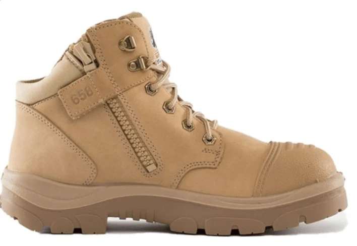 Steel Blue Mens Work Boots Parkes Zip Scuff S3 - SAND - Image 3