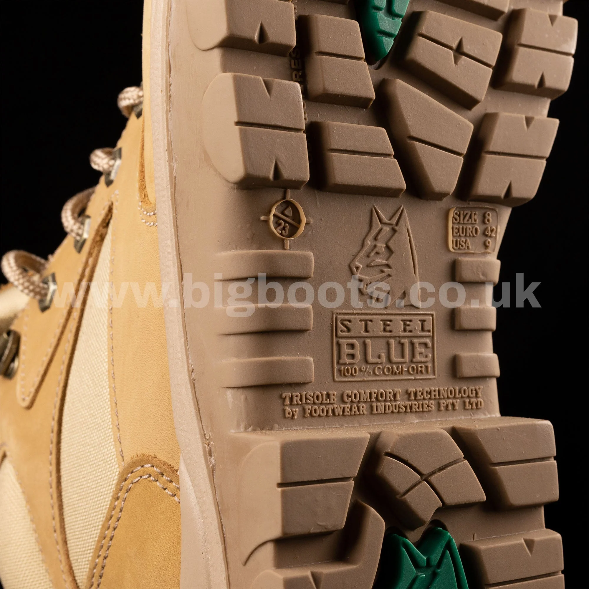 Steel Blue Mens Work Boots Parkes Zip Scuff S3 - SAND - Image 7
