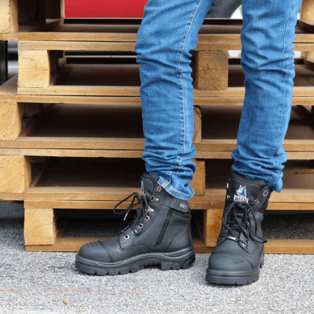 Steel Blue Mens Work Boots Southern Cross Zip GraphTEC™ Scuff S3 - BLACK - Image 10