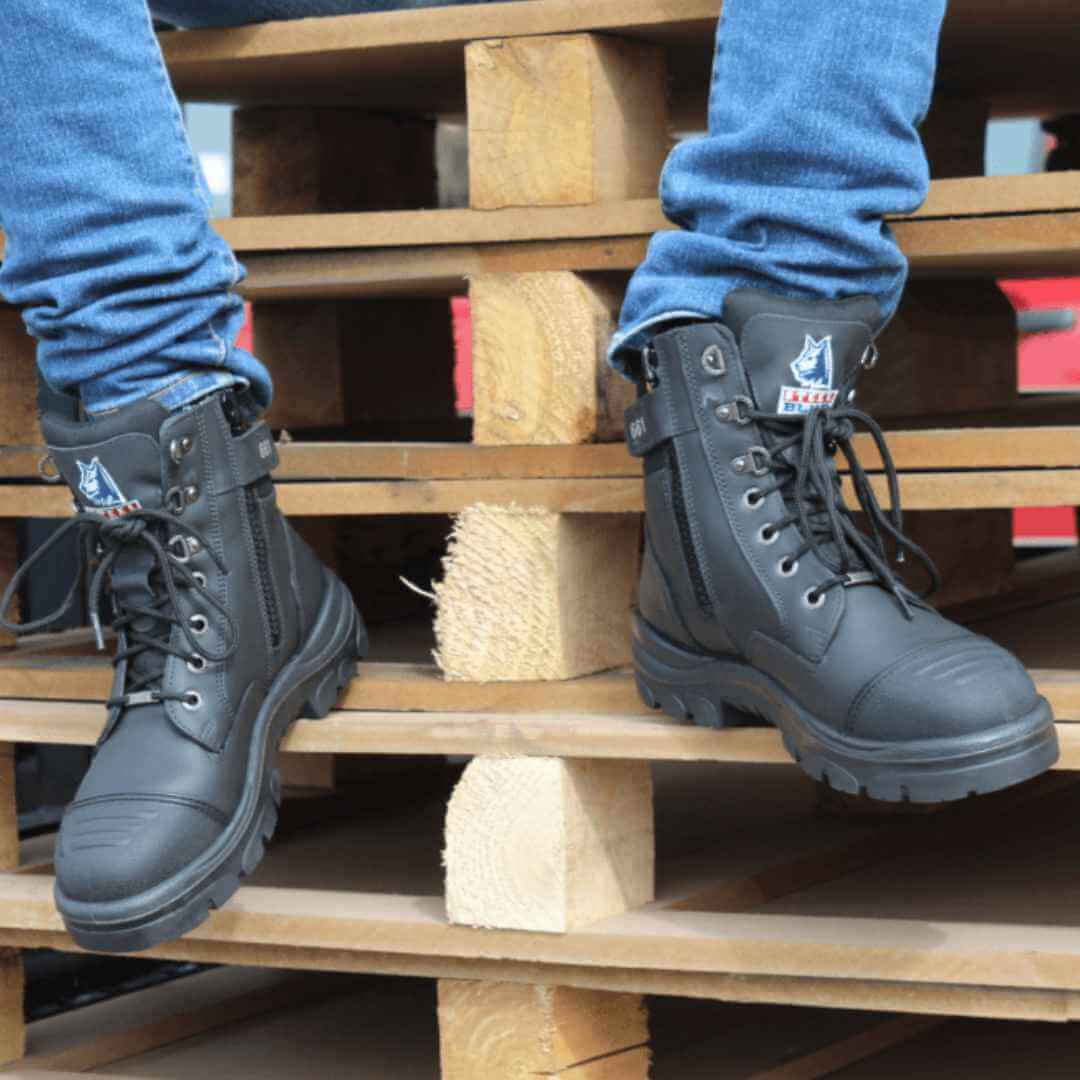 Steel Blue Mens Work Boots Southern Cross Zip GraphTEC™ Scuff S3 - BLACK - Image 12