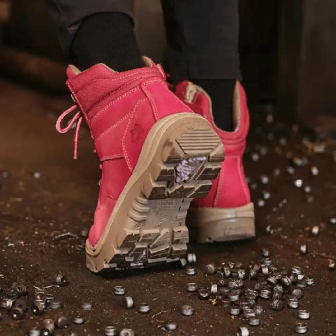 Steel Blue Women's Zip Sided Safety Boots Southern Cross S3 - PINK - Image 3