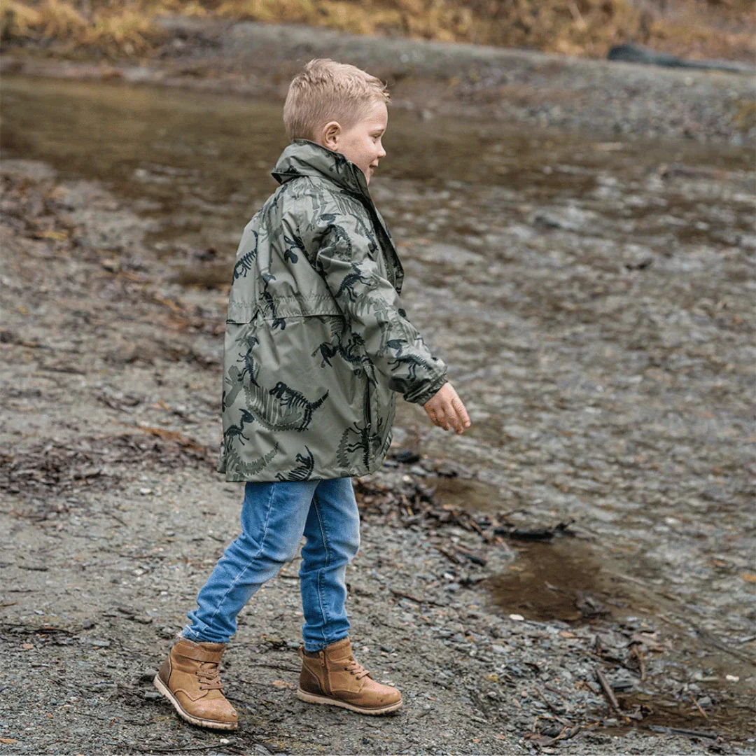 STOWaway Kids Rain Jacket – Dino Print - Image 4