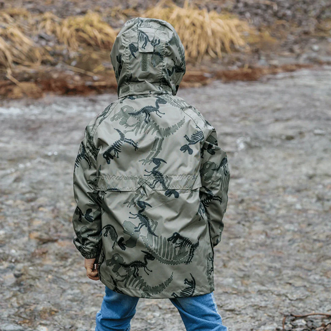 STOWaway Kids Rain Jacket – Dino Print - Image 6